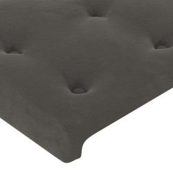 Tête de lit à LED Gris foncé 163x16x118/128 cm Velours 