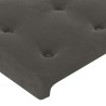 Tête de lit à LED Gris foncé 163x16x118/128 cm Velours 