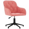 Chaises pivotantes à manger lot de 2 Rose Velours 