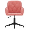 Chaises pivotantes à manger lot de 2 Rose Velours 