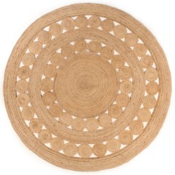 Tapis Design tressé Jute 240 cm Rond 