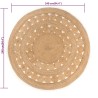 Tapis Design tressé Jute 240 cm Rond 