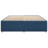 Cadre de lit sans matelas bleu 200x200 cm tissu 