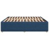 Cadre de lit sans matelas bleu 200x200 cm tissu 