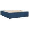 Cadre de lit sans matelas bleu 200x200 cm tissu 