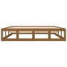 Cadre de lit sans matelas marron miel 200x200 cm bois massif 