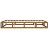 Cadre de lit sans matelas marron miel 200x200 cm bois massif 