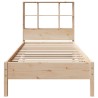 Lit bibliothèque sans matelas 90x190 cm bois de pin massif 