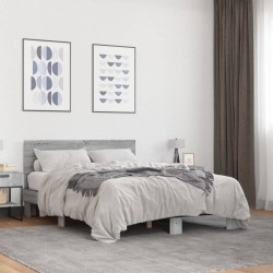 Cadre de lit sans matelas sonoma gris 140x190 cm 