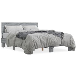 Cadre de lit sans matelas sonoma gris 140x190 cm 