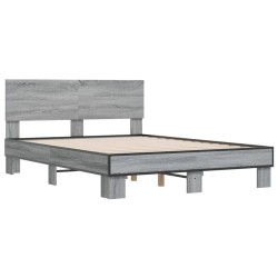 Cadre de lit sans matelas sonoma gris 140x190 cm 