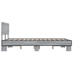 Cadre de lit sans matelas sonoma gris 140x190 cm 