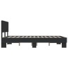 Cadre de lit sans matelas noir 140x190 cm 