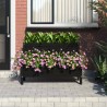 Jardinière Noir 110x84x75 cm Bois massif de pin 