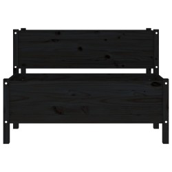 Jardinière Noir 110x84x75 cm Bois massif de pin 