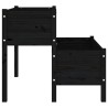 Jardinière Noir 110x84x75 cm Bois massif de pin 