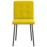 Chaises à manger lot de 4 jaune velours 