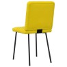 Chaises à manger lot de 4 jaune velours 