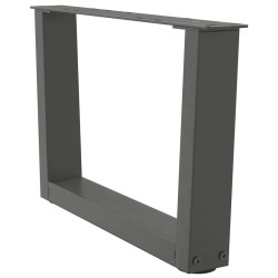 Pieds de table basse en forme de V, 2 pièces, anthracite, 60 x (30-31,3) cm, acier 