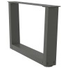 Pieds de table basse en forme de V, 2 pièces, anthracite, 60 x (30-31,3) cm, acier 