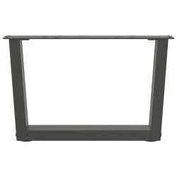 Pieds de table basse en forme de V, 2 pièces, anthracite, 60 x (30-31,3) cm, acier 