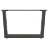 Pieds de table basse en forme de V, 2 pièces, anthracite, 60 x (30-31,3) cm, acier 