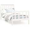 Cadre de lit sans matelas blanc 100x200 cm bois de pin massif 