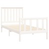 Cadre de lit sans matelas blanc 100x200 cm bois de pin massif 