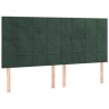 Tête de lit à LED Vert foncé 180x5x118/128 cm Velours 