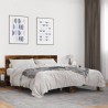 Cadre de lit sans matelas chêne fumé 150x200 cm 