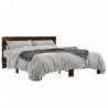 Cadre de lit sans matelas chêne fumé 150x200 cm 