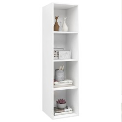 Meuble TV mural Blanc 37x37x142,5 cm Bois d’ingénierie 