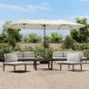 Parasol à double tête blanc sable 449x245 cm 