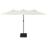 Parasol à double tête blanc sable 449x245 cm 