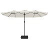 Parasol à double tête blanc sable 449x245 cm 