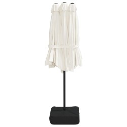 Parasol à double tête blanc sable 449x245 cm 
