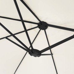Parasol à double tête blanc sable 449x245 cm 