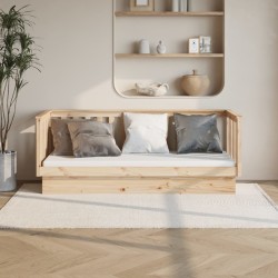 Lit de jour sans matelas 90x190 cm bois de pin massif 