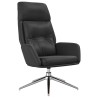 Chaise de relaxation Noir Cuir véritable 