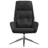 Chaise de relaxation Noir Cuir véritable 