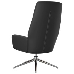 Chaise de relaxation Noir Cuir véritable 
