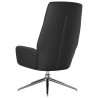 Chaise de relaxation Noir Cuir véritable 