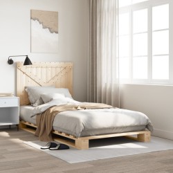 Cadre de lit sans matelas avec tête de lit 100x200 cm 