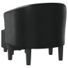 Chaise cabriolet avec repose-pied noir similicuir 
