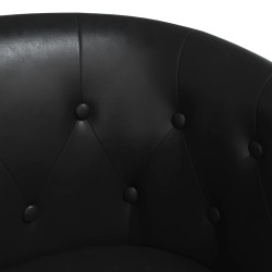 Chaise cabriolet avec repose-pied noir similicuir 