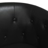 Chaise cabriolet avec repose-pied noir similicuir 