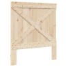 Cadre de lit sans matelas gris 90x200 cm bois de pin massif 