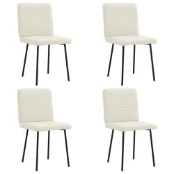 Chaises à manger lot de 4 Crème Velours 