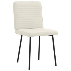 Chaises à manger lot de 4 Crème Velours 