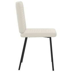 Chaises à manger lot de 4 Crème Velours 